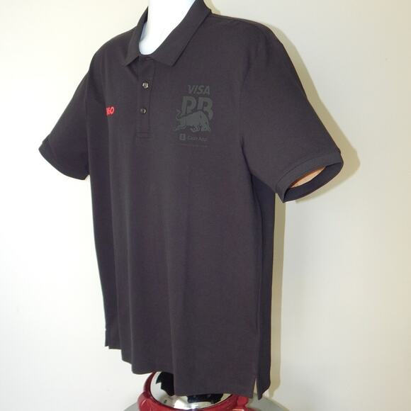 NWT HUGO BOSS x Running Bulls Formula One Team Pique Polo Shirt Black Men’s XL - Picture 6 of 7